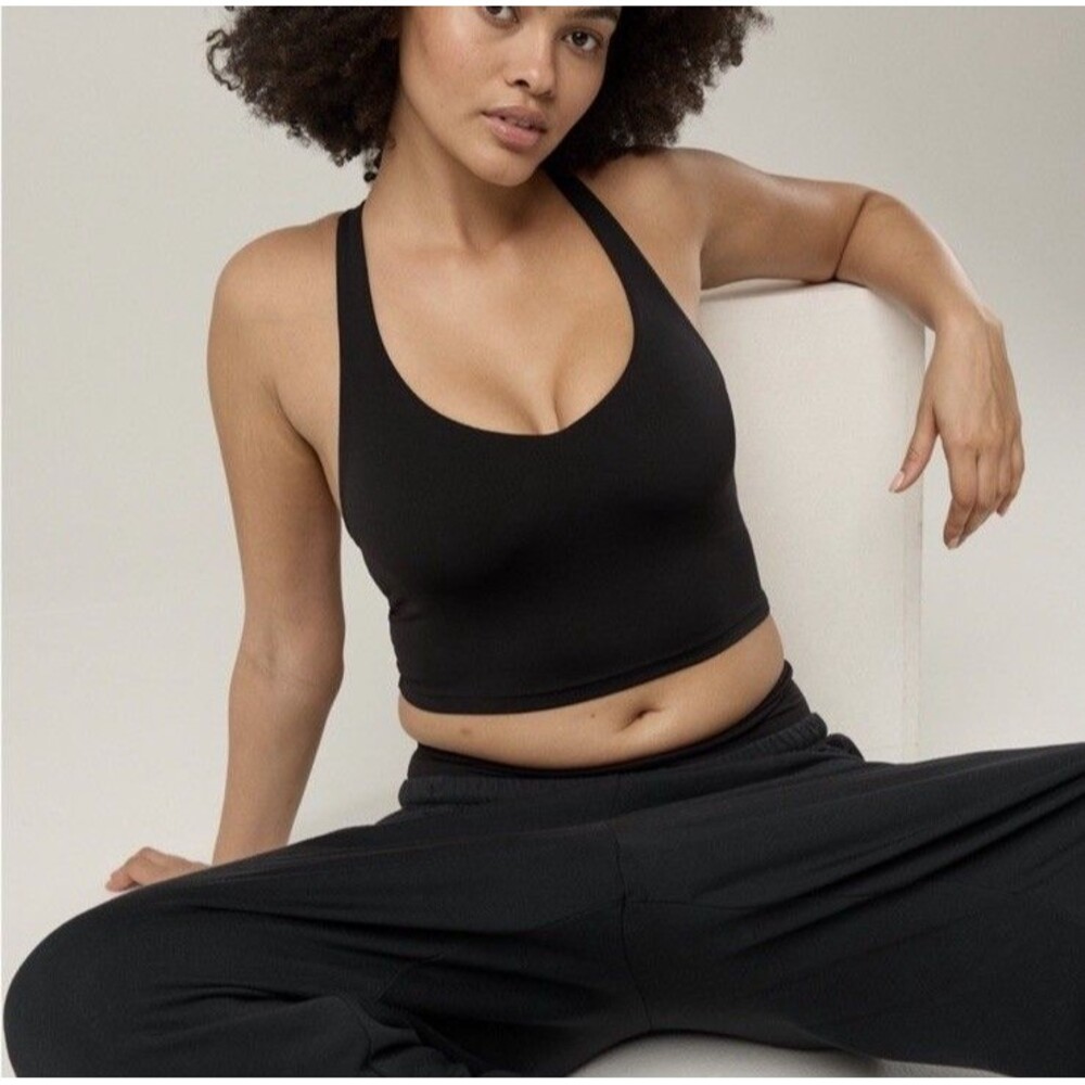 OFFLINE By Aerie Women's Real Me Recharge Racerback Sports Bra Black Small NWT's